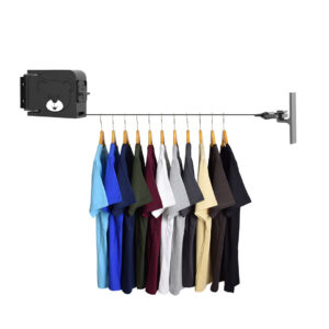 SOGA 160mm Wall-Mounted Clothes Line Dry Rack Retractable Space-Saving Foldable Hanger Black, Home & Living, Laundry, Drying Racks, , ,  - NZ DEPOT 1