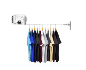 Soga 160Mm Wall Mounted Clothes Line Dry Rack Retractable Space Saving Foldable Hanger White Nz Depot - Nz Depot