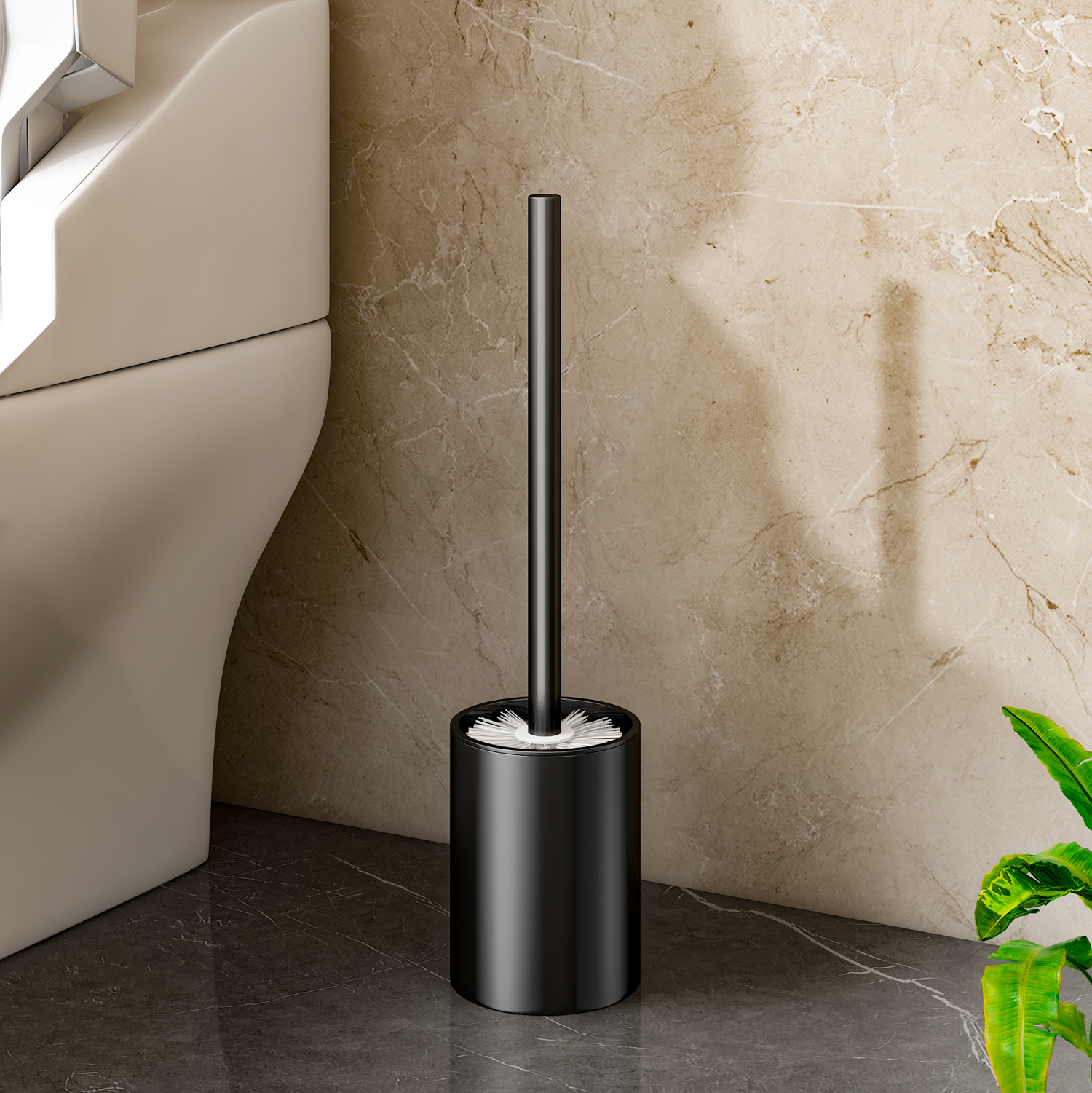 Soga 27Cm Wall-Mounted Toilet Brush With Holder Bathroom Cleaning Scrub Black, Home &Amp; Living, Bathroom, Bathroom Accessories, Other, ,  - Nz Depot 2