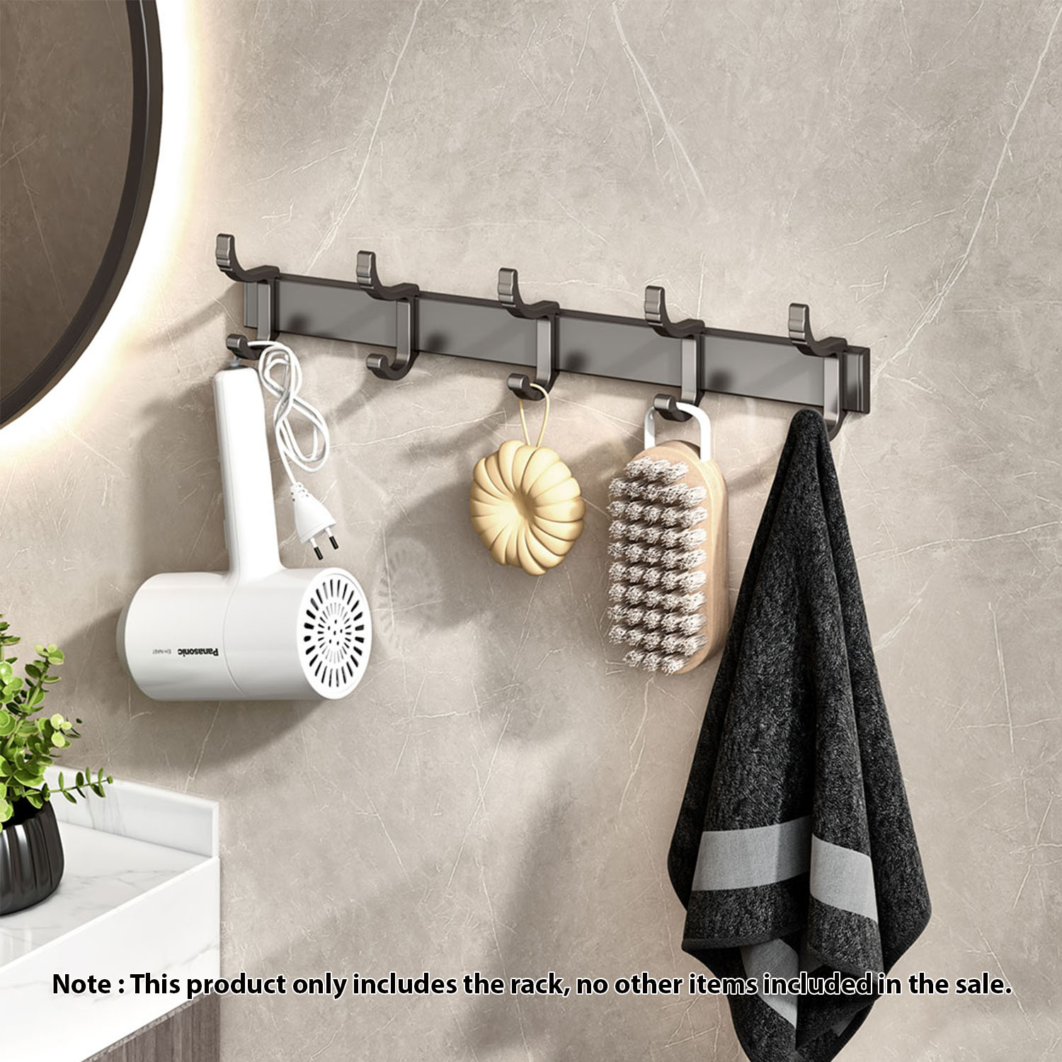 Soga 2X 37Cm Wall Mounted Towel Rack Space-Saving Hanger Organiser With Durable Hooks, Home, Bathroom, Bathroom Accessories, Bathroom Storage, ,  - Nz Depot 2