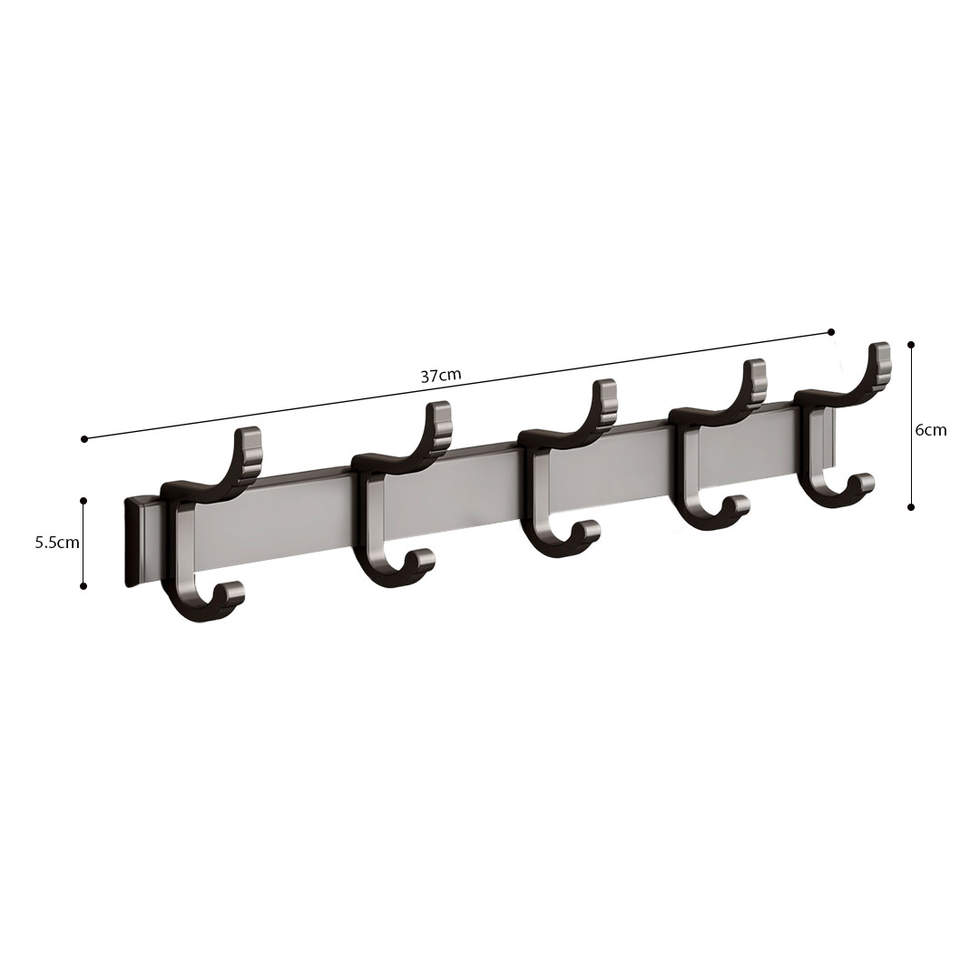 Soga 2X 37Cm Wall Mounted Towel Rack Space-Saving Hanger Organiser With Durable Hooks, Home, Bathroom, Bathroom Accessories, Bathroom Storage, ,  - Nz Depot 6