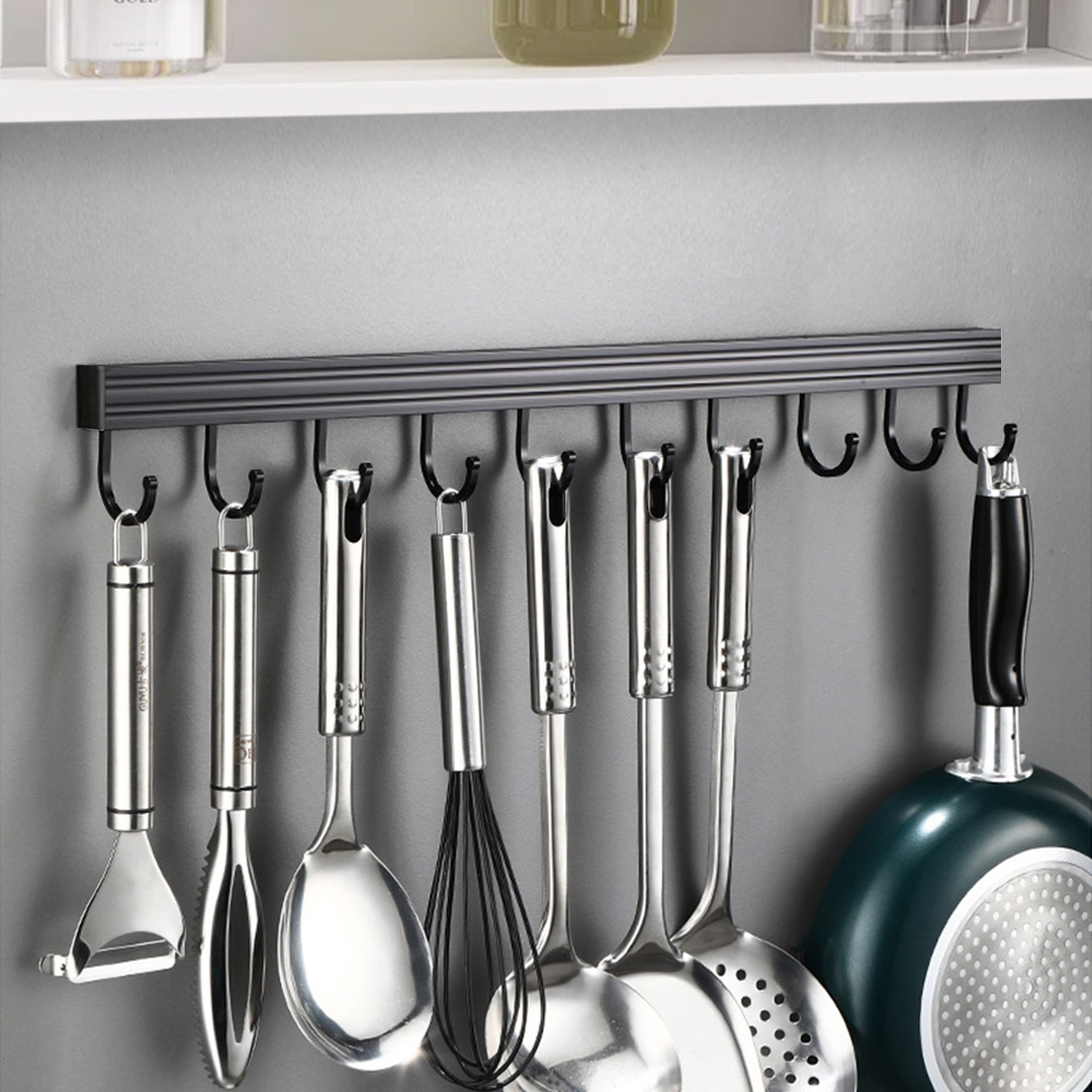 SOGA 2X 41cm Wall Mounted Kitchen Utensil Storage Rack Space-Saving Spatula Organiser with Durable Hooks, Kitchen & Dining, Kitchen Storage, Kitchen Organisation, Spice Organisers, ,  - NZ DEPOT 4