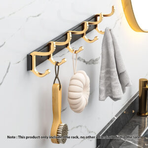 SOGA 2X 41cm Wall Mounted Towel Rack Space-Saving Hanger Organiser with Durable Hooks, Home, Bathroom, Bathroom Accessories, Bathroom Storage, ,  - NZ DEPOT 2