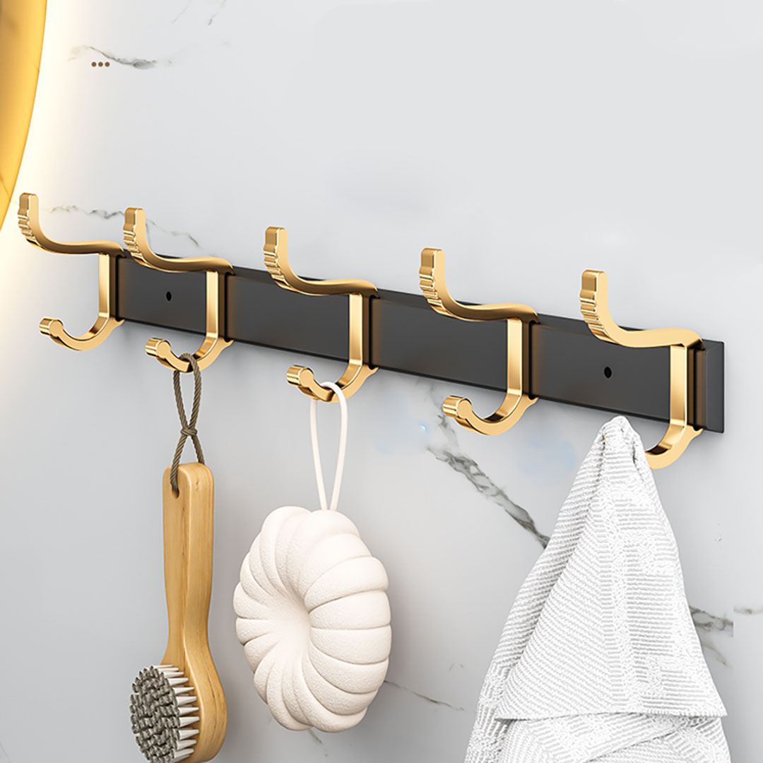 SOGA 2X 41cm Wall Mounted Towel Rack Space-Saving Hanger Organiser with Durable Hooks, Home, Bathroom, Bathroom Accessories, Bathroom Storage, ,  - NZ DEPOT 4