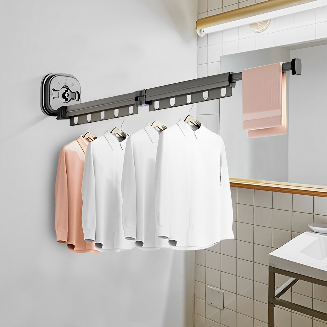 Soga 2X 93.2Cm Wall-Mounted Clothing Dry Rack Retractable Space-Saving Foldable Hanger, Home &Amp; Living, Laundry, Drying Racks, , ,  - Nz Depot 3