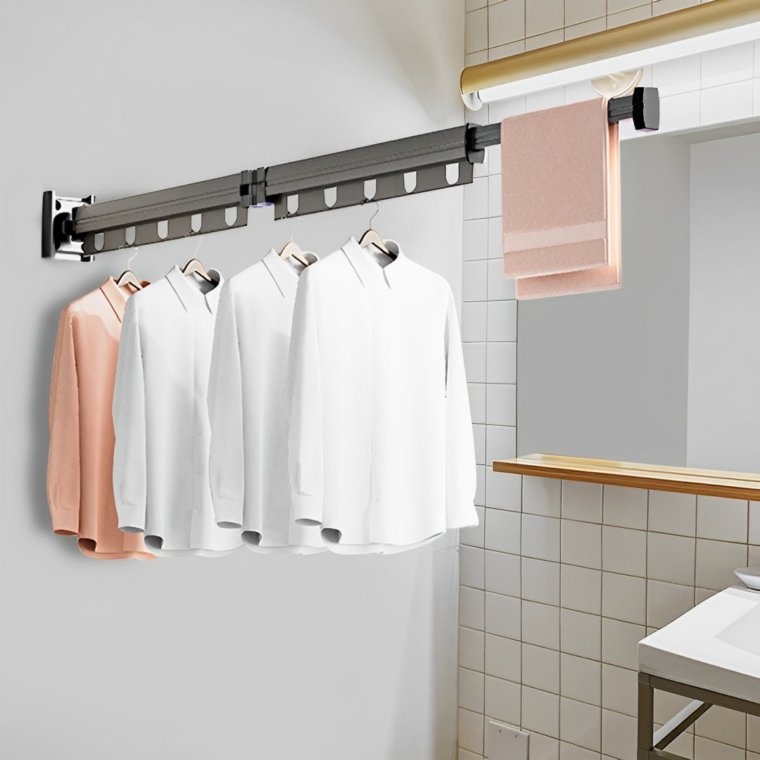 Soga 2X 93.2Cm Wall-Mounted Clothing Dry Rack Retractable Space-Saving Foldable Hanger, Home &Amp; Living, Laundry, Drying Racks, , ,  - Nz Depot 3