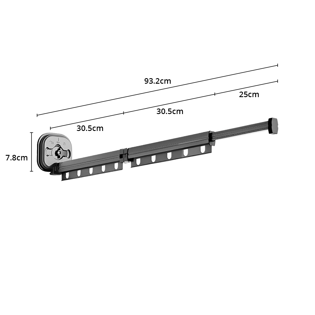 Soga 2X 93.2Cm Wall-Mounted Clothing Dry Rack Retractable Space-Saving Foldable Hanger, Home &Amp; Living, Laundry, Drying Racks, , ,  - Nz Depot 4