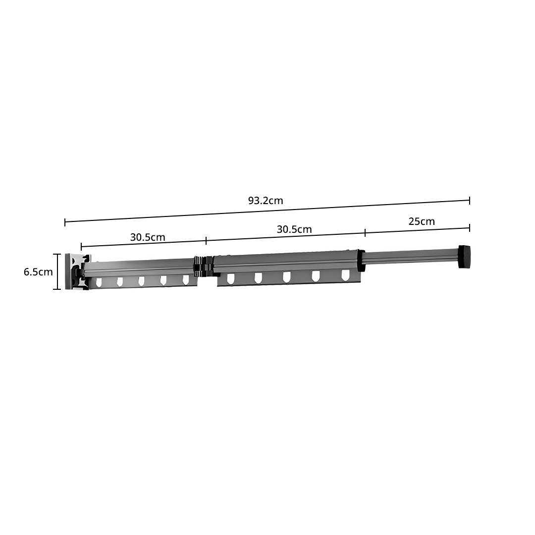 Soga 2X 93.2Cm Wall-Mounted Clothing Dry Rack Retractable Space-Saving Foldable Hanger, Home &Amp; Living, Laundry, Drying Racks, , ,  - Nz Depot 4