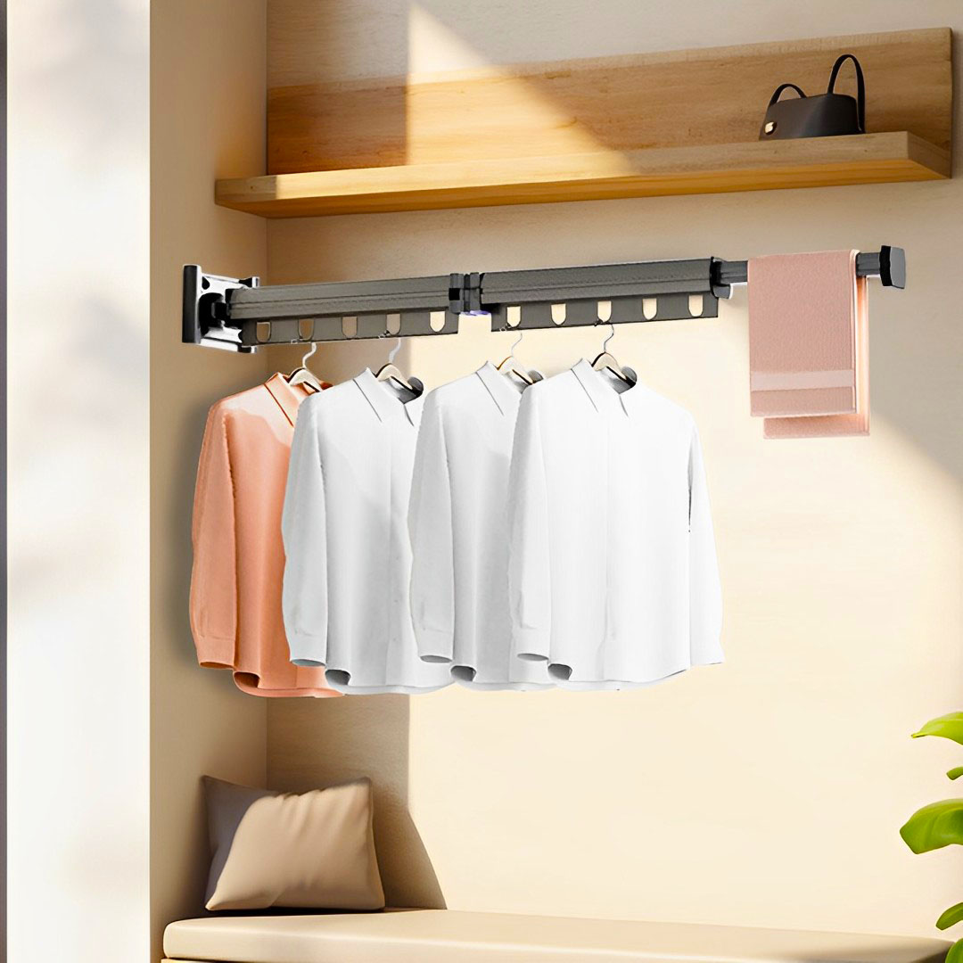 Soga 2X 93.2Cm Wall-Mounted Clothing Dry Rack Retractable Space-Saving Foldable Hanger, Home &Amp; Living, Laundry, Drying Racks, , ,  - Nz Depot 6