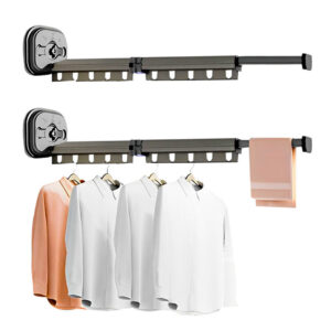 Soga 2X 93.2Cm Wall Mounted Clothing Dry Rack Retractable Space Saving Foldable Hanger Nz Depot 9 - Nz Depot