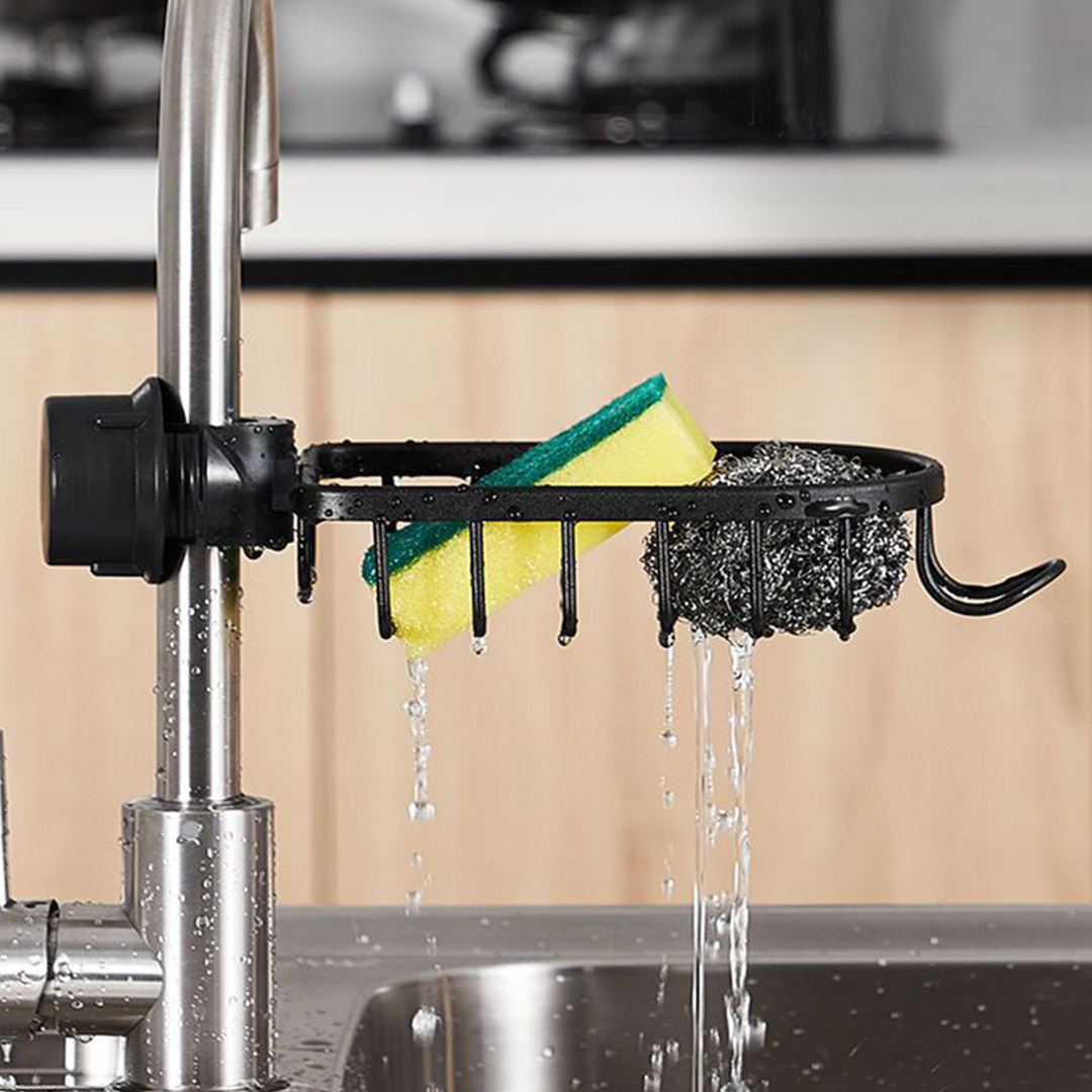 Soga 2X Black Single Kitchen Sink Organiser Faucet Soap Sponge Caddy Rack Storage Drainer, Home, Bathroom, Bathroom Accessories, Bathroom Storage, ,  - Nz Depot 6