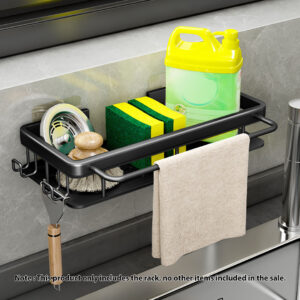 SOGA 34cm Kitchen Sink Storage Organiser Space Saving Adhesive Shelf Rack, Home, Bathroom, Bathroom Accessories, Bathroom Storage, ,  - NZ DEPOT 2