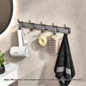 SOGA 37cm Wall Mounted Towel Rack Space-Saving Hanger Organiser with Durable Hooks, Home, Bathroom, Bathroom Accessories, Bathroom Storage, ,  - NZ DEPOT 2