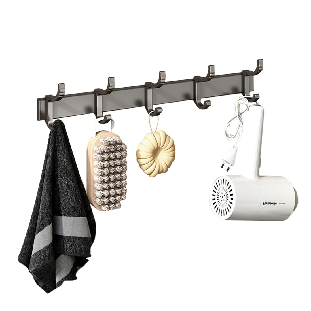 Soga 37Cm Wall Mounted Towel Rack Space-Saving Hanger Organiser With Durable Hooks, Home, Bathroom, Bathroom Accessories, Bathroom Storage, ,  - Nz Depot 1