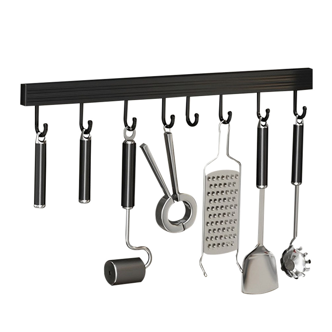 SOGA 41cm Wall Mounted Kitchen Utensil Storage Rack Space-Saving Spatula Organiser with Durable Hooks, Kitchen & Dining, Kitchen Storage, Kitchen Organisation, Spice Organisers, ,  - NZ DEPOT 1