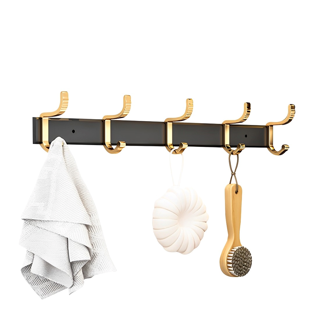 Soga 41Cm Wall Mounted Towel Rack Space-Saving Hanger Organiser With Durable Hooks, Home, Bathroom, Bathroom Accessories, Bathroom Storage, ,  - Nz Depot 1