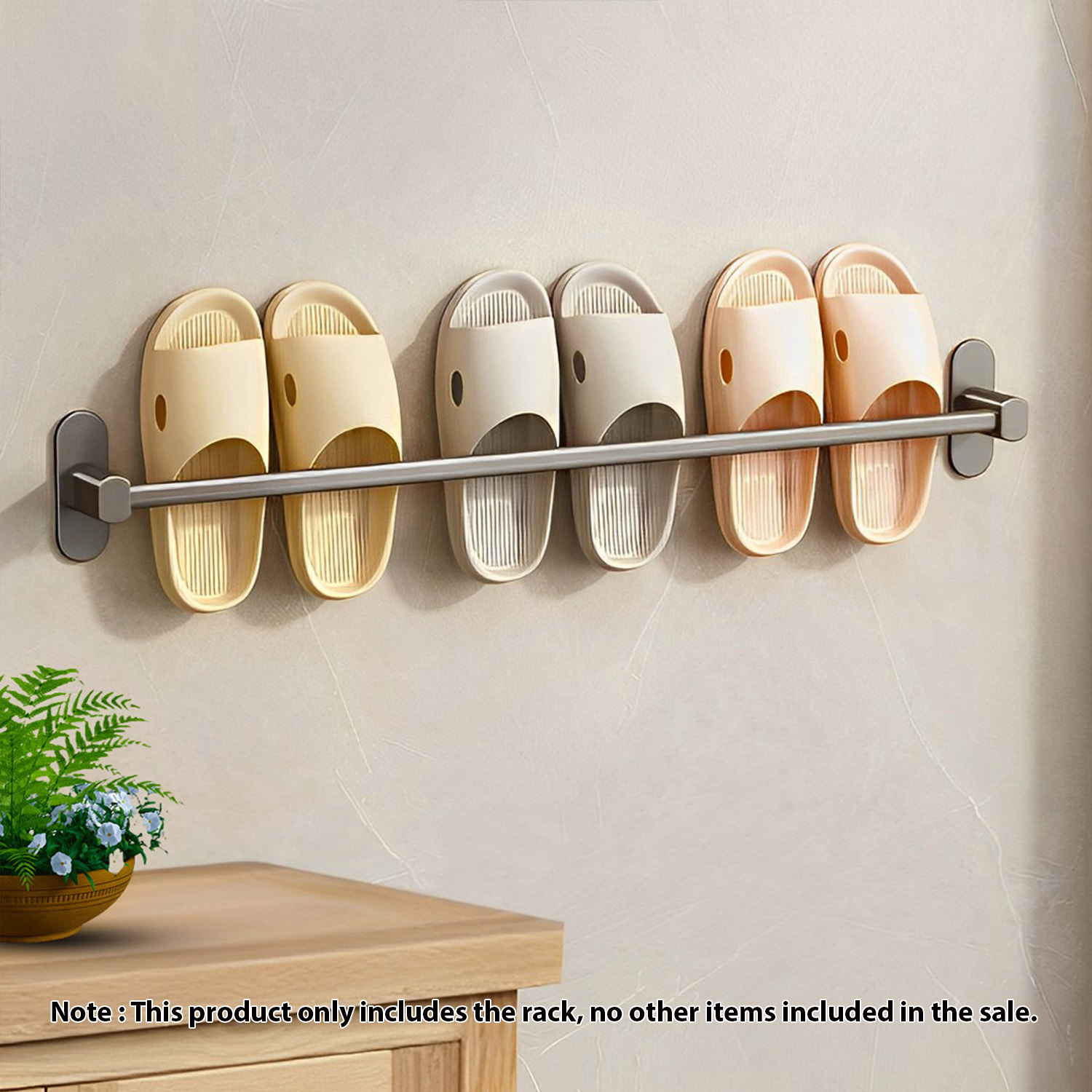 Soga 69Cm Wall-Mounted Slipper Organiser Adhesive Storage Space-Saving Wall Rack, Home &Amp; Living, Bathroom, Bathroom Accessories, Other, ,  - Nz Depot 2