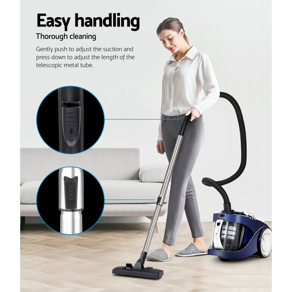 Ds Na Devanti Vacuum Cleaner Bagless Vac Home Office Car 2200W Blue Pr12742 Vacuum Cleaners Nz Depot 5 - Nz Depot