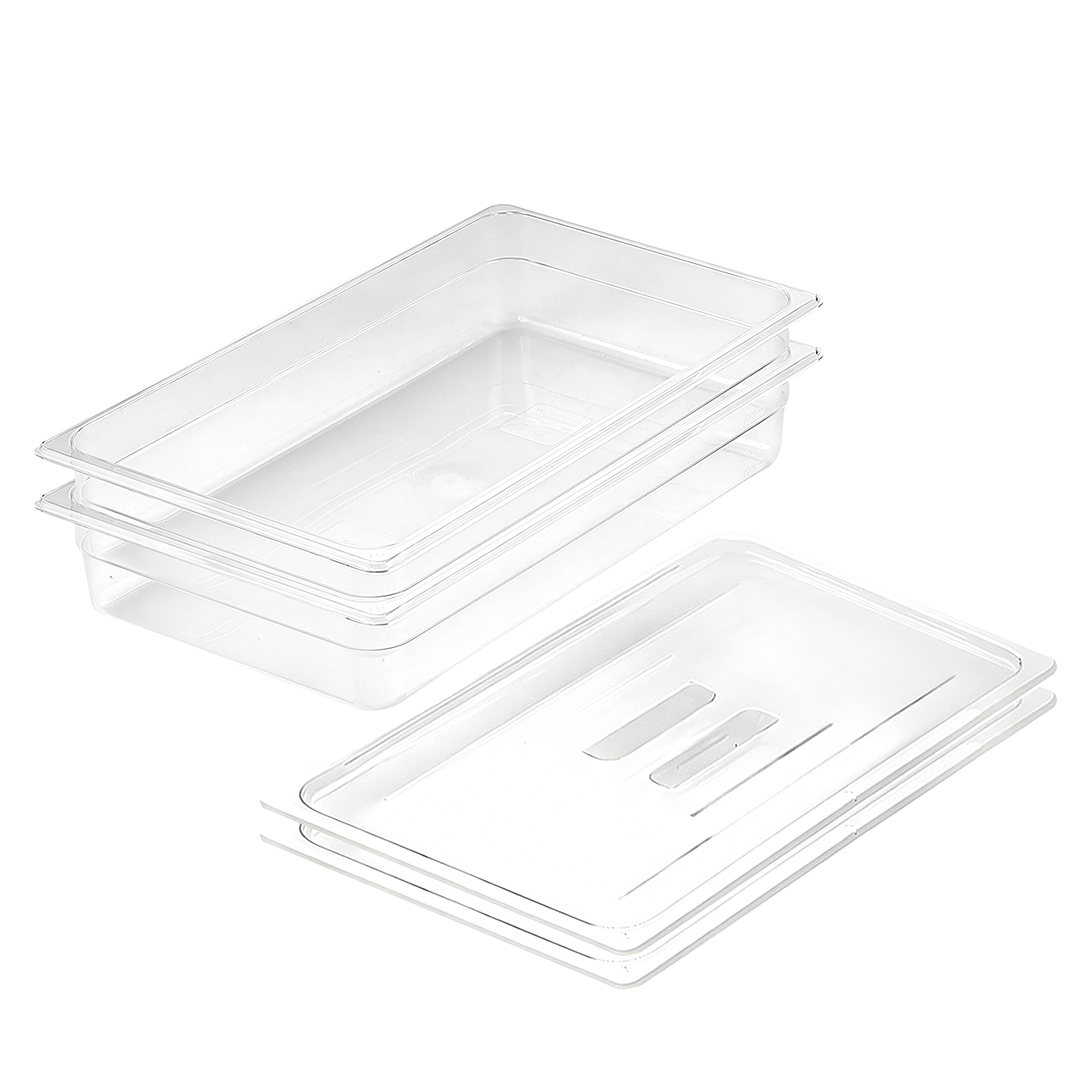 Soga 100Mm Clear Gastronorm Gn Pan 1/1 Food Tray Storage Bundle Of 2 With Lid, Home &Amp; Living, Kitchen &Amp; Dining, Bakeware, Baking Trays, ,  - Nz Depot 1