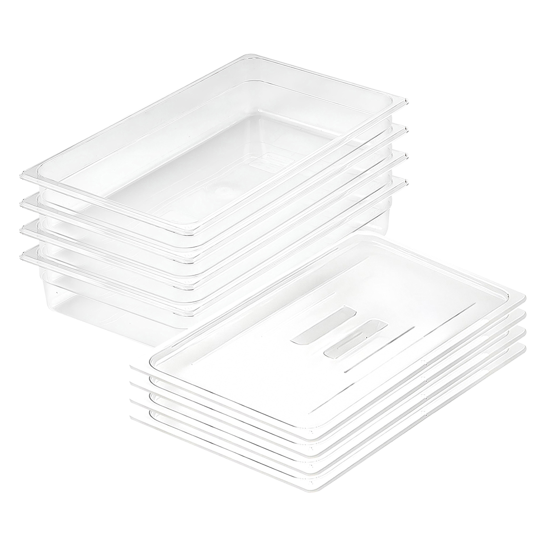 Soga 100Mm Clear Gastronorm Gn Pan 1/1 Food Tray Storage Bundle Of 4 With Lid, Home &Amp; Living, Kitchen &Amp; Dining, Bakeware, Baking Trays, ,  - Nz Depot 1