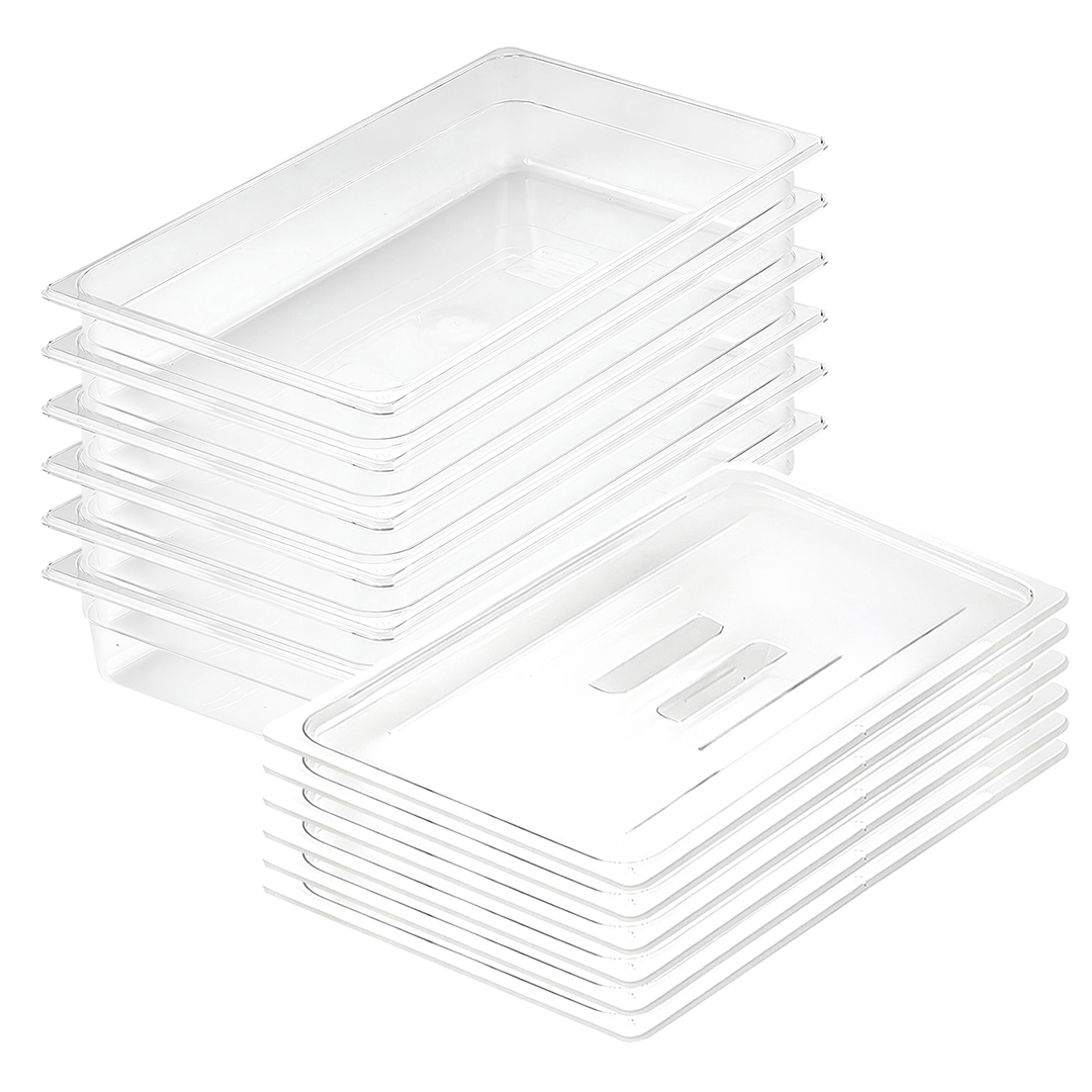 Soga 100Mm Clear Gastronorm Gn Pan 1/1 Food Tray Storage Bundle Of 6 With Lid, Home &Amp; Living, Kitchen &Amp; Dining, Bakeware, Baking Trays, ,  - Nz Depot 1