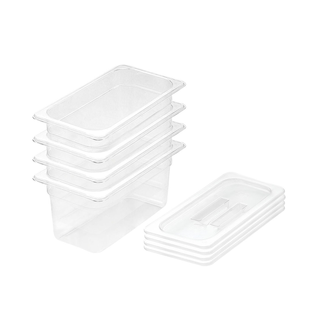 Soga 100Mm Clear Gastronorm Gn Pan 1/3 Food Tray Storage Bundle Of 4 With Lid, Home &Amp; Living, Kitchen &Amp; Dining, Bakeware, Baking Trays, ,  - Nz Depot 1