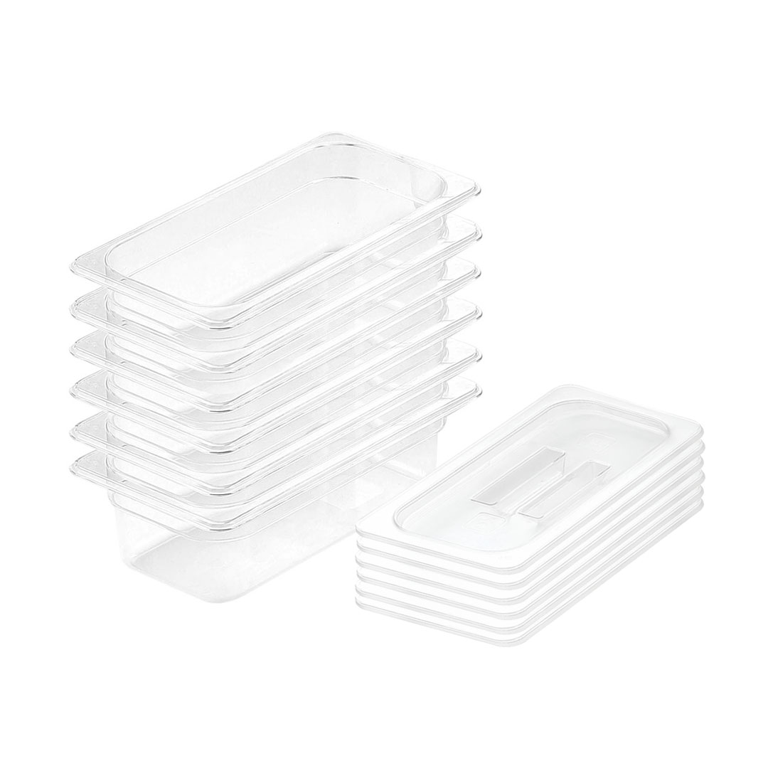 Soga 100Mm Clear Gastronorm Gn Pan 1/3 Food Tray Storage Bundle Of 6 With Lid, Home &Amp; Living, Kitchen &Amp; Dining, Bakeware, Baking Trays, ,  - Nz Depot 1