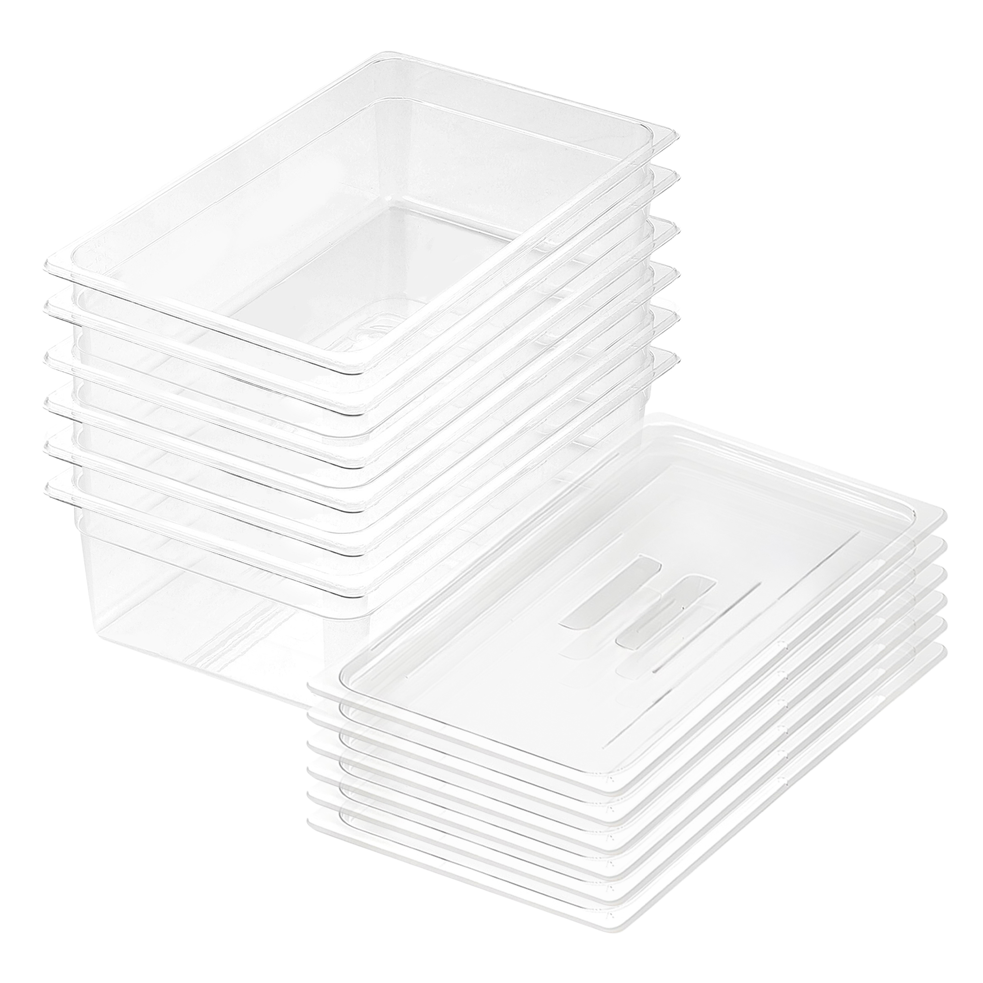 Soga 150Mm Clear Gastronorm Gn Pan 1/1 Food Tray Storage Bundle Of 6 With Lid, Home &Amp; Living, Kitchen &Amp; Dining, Bakeware, Baking Trays, ,  - Nz Depot 1