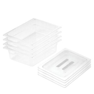 SOGA 150mm Clear Gastronorm GN Pan 1/2 Food Tray Storage Bundle of 4 with Lid, Home & Living, Kitchen & Dining, Bakeware, Baking Trays, ,  - NZ DEPOT 1