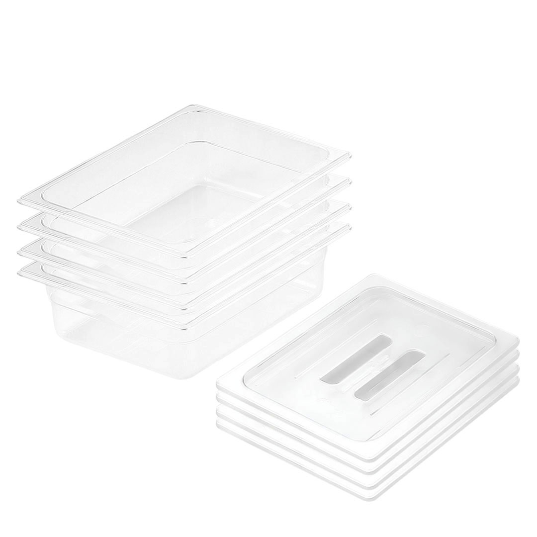 Soga 150Mm Clear Gastronorm Gn Pan 1/2 Food Tray Storage Bundle Of 4 With Lid, Home &Amp; Living, Kitchen &Amp; Dining, Bakeware, Baking Trays, ,  - Nz Depot 1