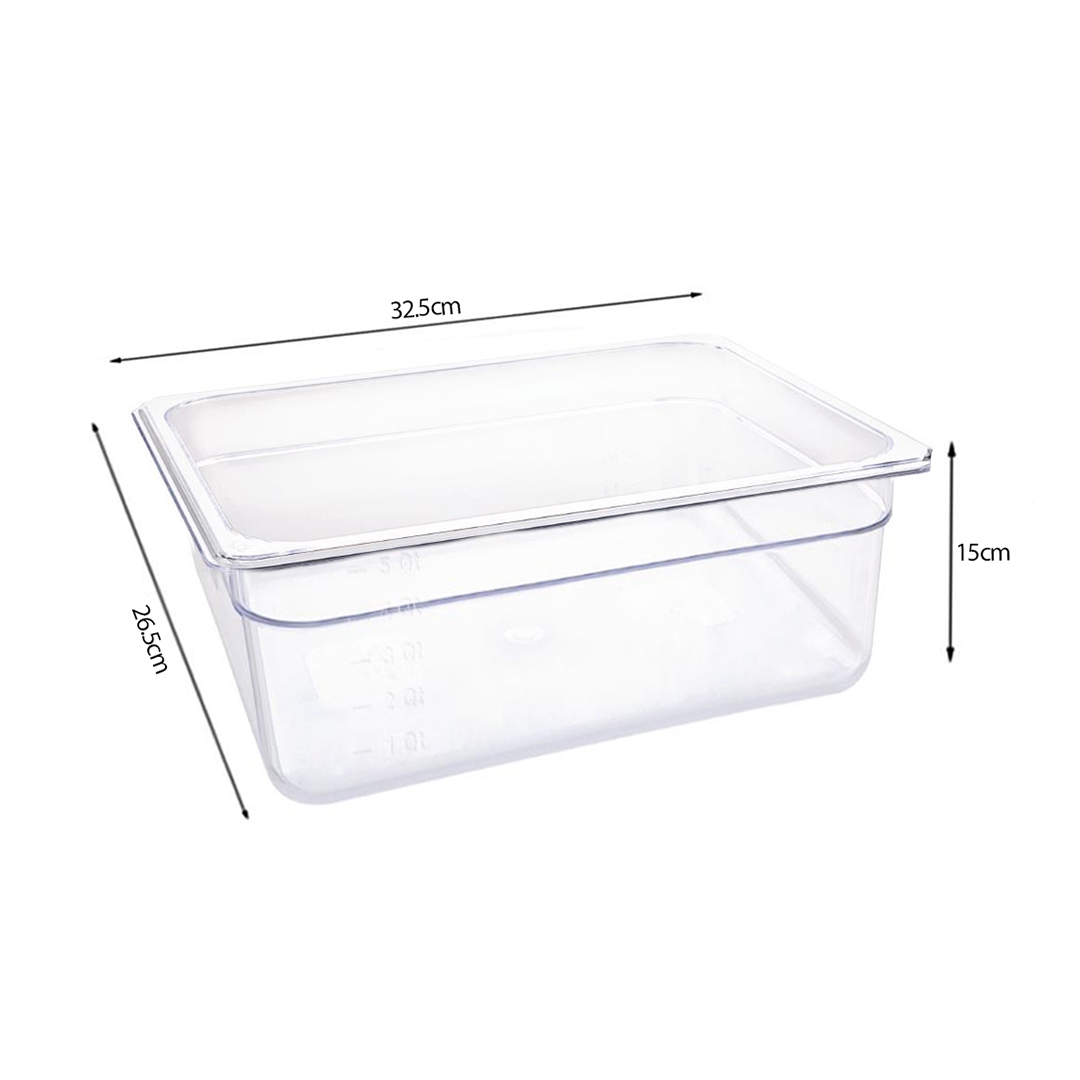 Soga 150Mm Clear Gastronorm Gn Pan 1/2 Food Tray Storage With Lid, Soga 150Mm Clear Gastronorm Gn Pan 1, 2 Food Tray Storage Bundle Of 6 With Lid, , , ,  - Nz Depot 5