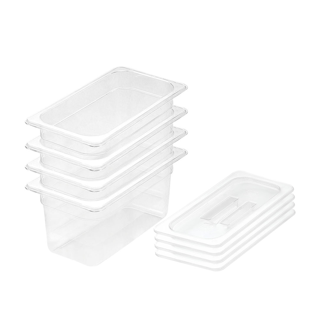 Soga 150Mm Clear Gastronorm Gn Pan 1/3 Food Tray Storage Bundle Of 4 With Lid, Home &Amp; Living, Kitchen &Amp; Dining, Bakeware, Baking Trays, ,  - Nz Depot 1