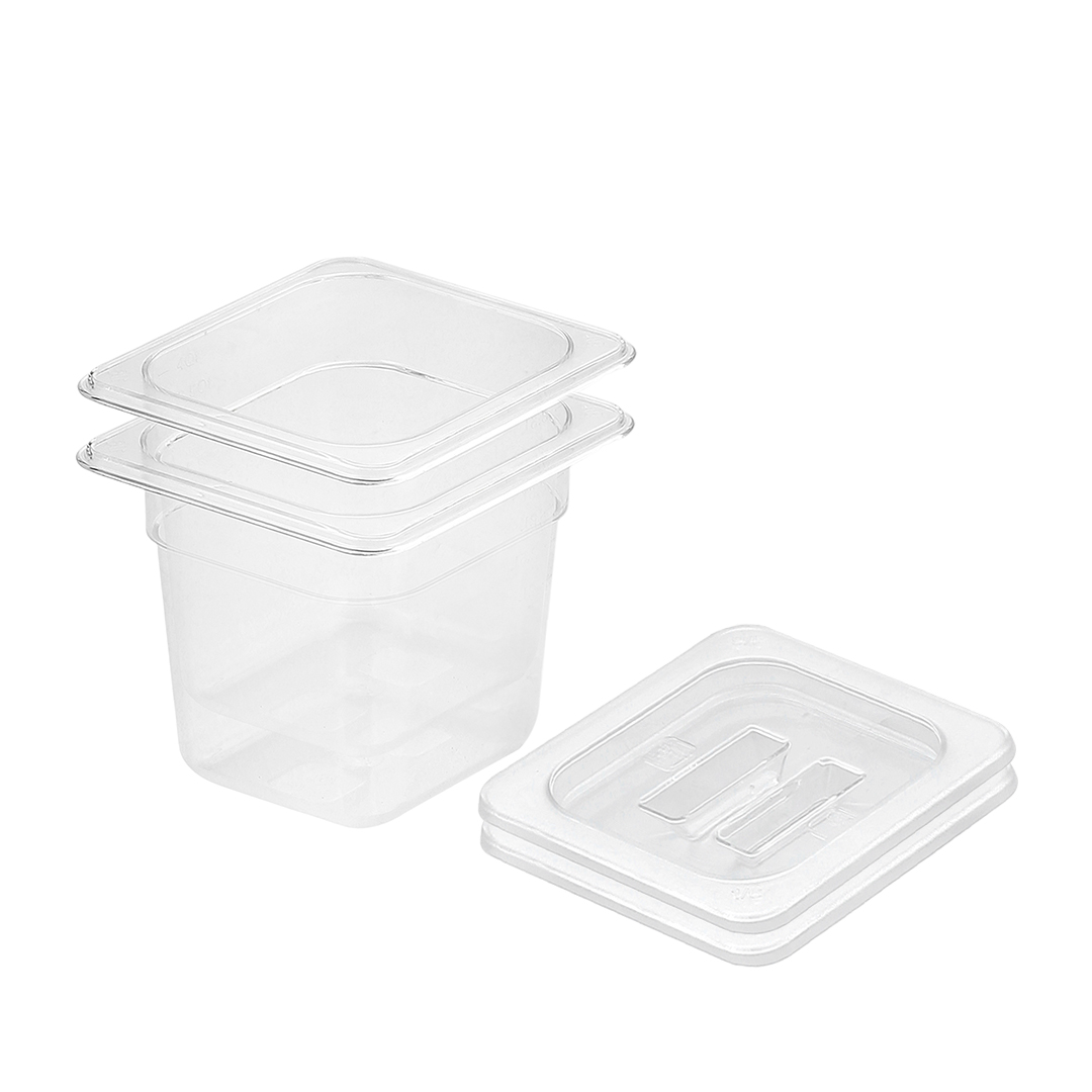 Soga 150Mm Clear Gastronorm Gn Pan 1/6 Food Tray Storage Bundle Of 2 With Lid, Home &Amp; Living, Kitchen &Amp; Dining, Bakeware, Baking Trays, ,  - Nz Depot 1