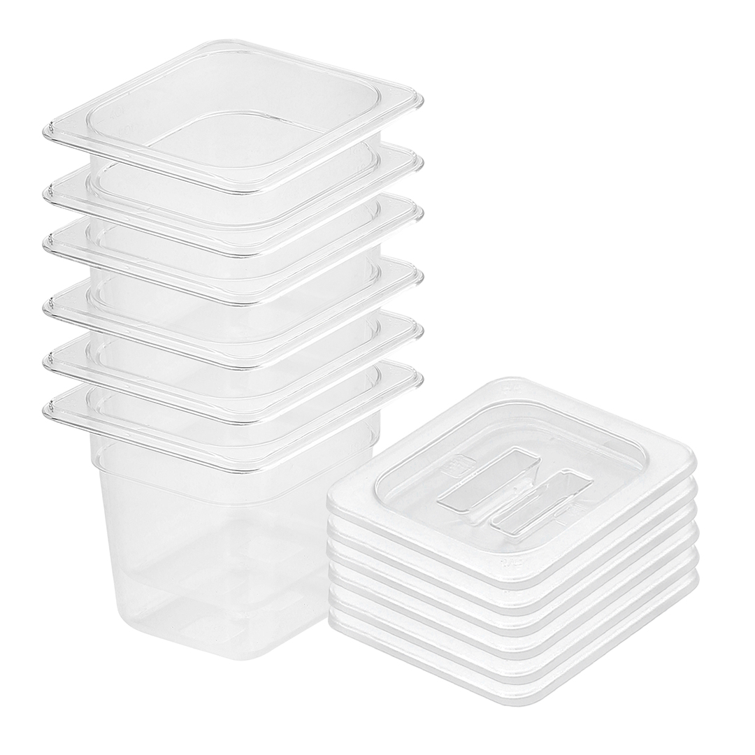 Soga 150Mm Clear Gastronorm Gn Pan 1/6 Food Tray Storage Bundle Of 6 With Lid, Home &Amp; Living, Kitchen &Amp; Dining, Bakeware, Baking Trays, ,  - Nz Depot 1