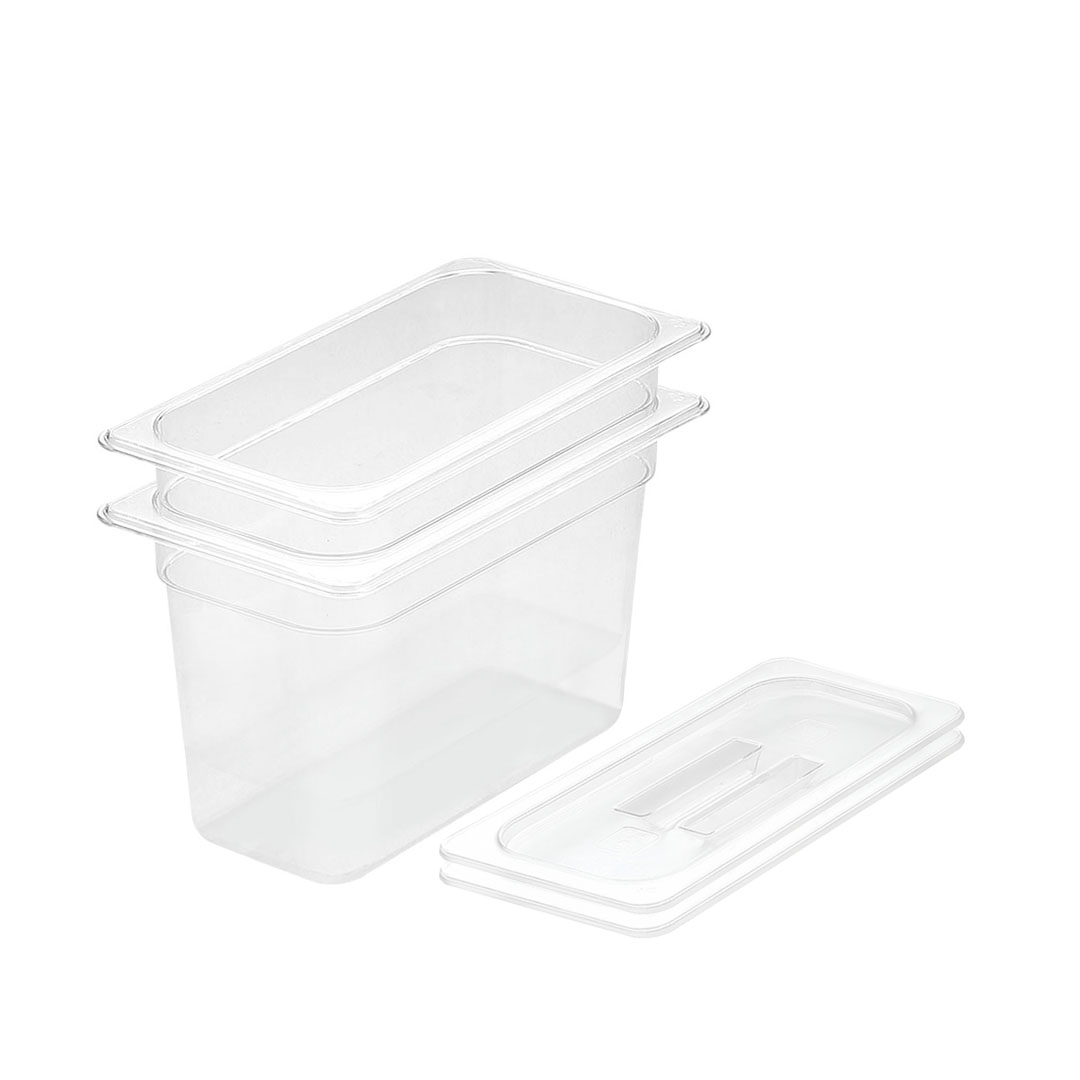 Soga 200Mm Clear Gastronorm Gn Pan 1/3 Food Tray Storage Bundle Of 2 With Lid, Home &Amp; Living, Kitchen &Amp; Dining, Bakeware, Baking Trays, ,  - Nz Depot 1