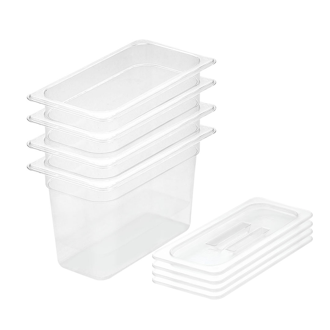 Soga 200Mm Clear Gastronorm Gn Pan 1/3 Food Tray Storage Bundle Of 4 With Lid, Home &Amp; Living, Kitchen &Amp; Dining, Bakeware, Baking Trays, ,  - Nz Depot 1