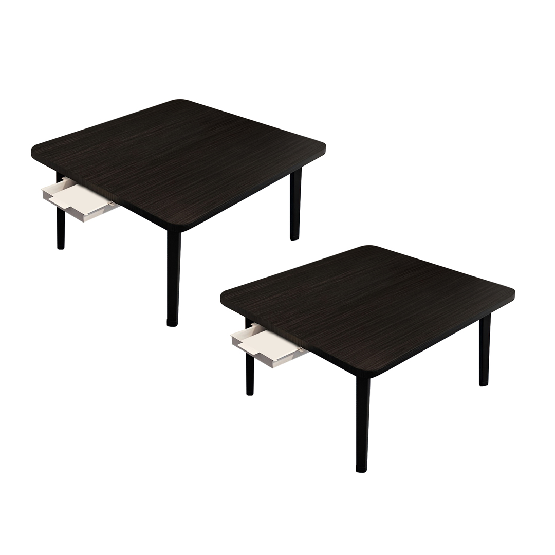 Soga 2X Black Portable Floor Table Small Square Space-Saving Mini Desk Home Decor, Desks &Amp; Computer Tables, , , , ,  - Nz Depot 1