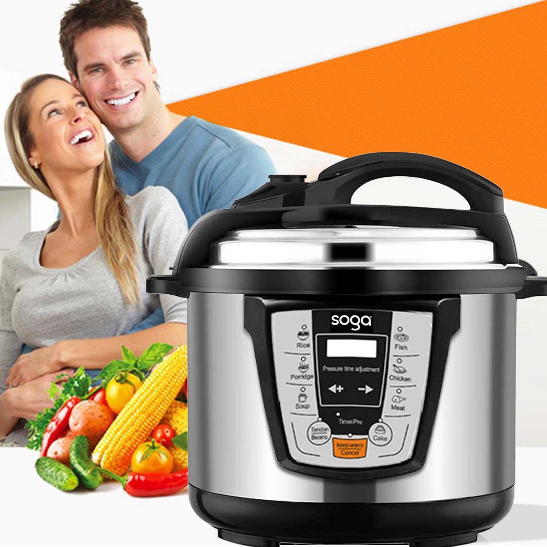 Soga 2X Electric Stainless Steel Pressure Cooker 10L 1600W Multicooker 16, Electronics &Amp; Appliances, Appliances, Small Kitchen Appliances, Benchtop Cooking, Slow Cookers &Amp; Pressure Cookers,  - Nz Depot 7