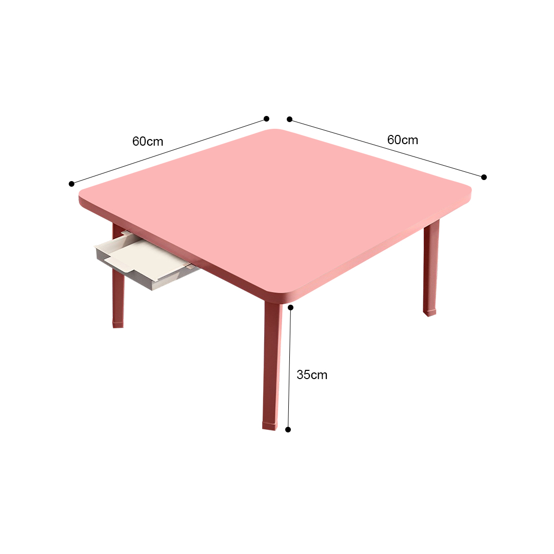 Soga 2X Pink Portable Floor Table Small Square Space-Saving Mini Desk Home Decor, Desks &Amp; Computer Tables, , , , ,  - Nz Depot 4