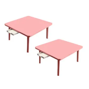 SOGA 2X Pink Portable Floor Table Small Square Space-Saving Mini Desk Home Decor, Desks & Computer Tables, , , , ,  - NZ DEPOT 1