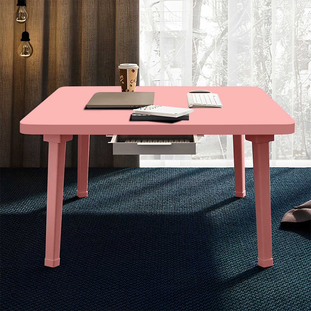 Soga 2X Pink Portable Floor Table Small Square Space-Saving Mini Desk Home Decor, Desks &Amp; Computer Tables, , , , ,  - Nz Depot 5