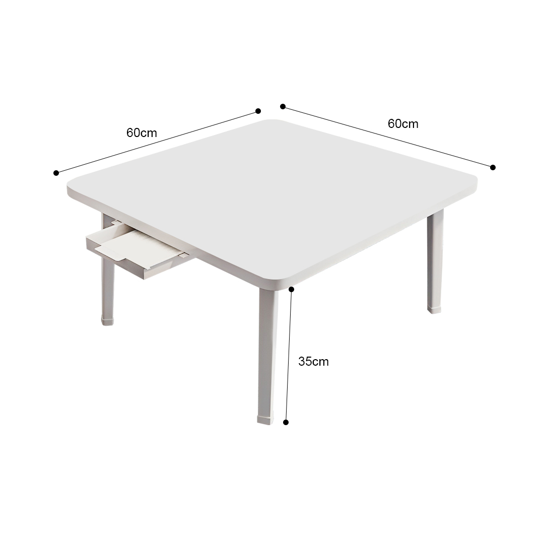 Soga 2X White Portable Floor Table Small Square Space-Saving Mini Desk Home Decor, Desks &Amp; Computer Tables, , , , ,  - Nz Depot 4