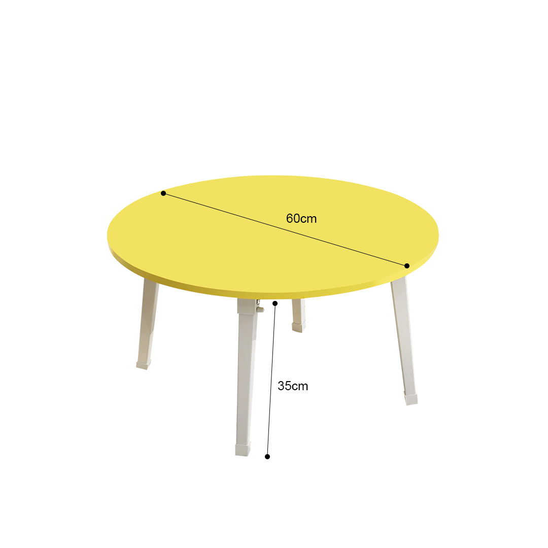 Soga 2X Yellow Portable Floor Table Small Round Space-Saving Mini Desk Home Decor, Desks &Amp; Computer Tables, , , , ,  - Nz Depot 4