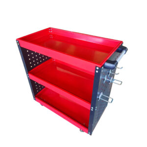 SOGA 3 Tier Tool Storage Cart Portable Service Utility Heavy Duty Mobile Trolley with Hooks Red, Garden, Tools & Hardware, Garage Storage & Organisation, Tool Organisers, , ,  - NZ DEPOT 1