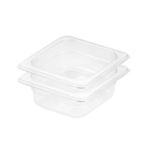 SOGA 65mm Clear Gastronorm GN Pan 1/6 Food Tray Storage Bundle of 2, Home & Living, Kitchen & Dining, Bakeware, Baking Trays, ,  - NZ DEPOT 1