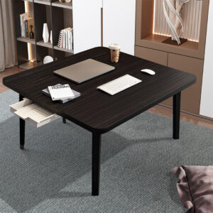 SOGA Black Portable Floor Table Small Square Space-Saving Mini Desk Home Decor, Desks & Computer Tables, , , , ,  - NZ DEPOT 2