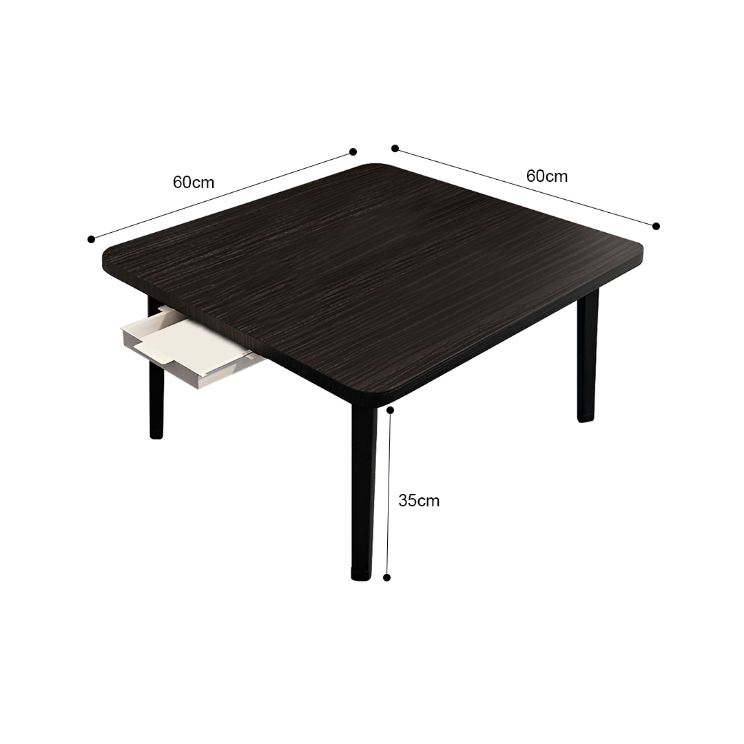 Soga Black Portable Floor Table Small Square Space-Saving Mini Desk Home Decor, Desks &Amp; Computer Tables, , , , ,  - Nz Depot 4