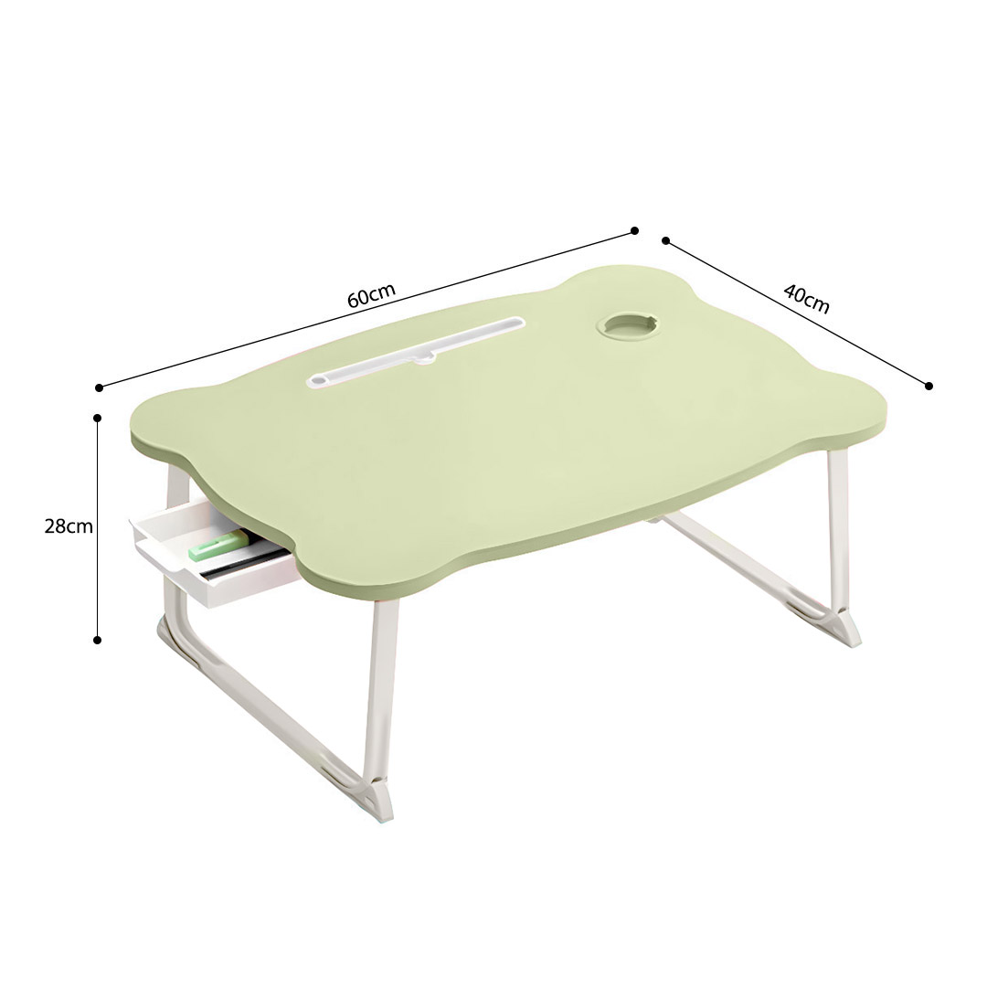 SOGA Green Portable Bed Table Adjustable Folding Mini Desk With Mini Drawer and Cup-Holder Home Decor, Desks & Computer Tables, , , , ,  - NZ DEPOT 7