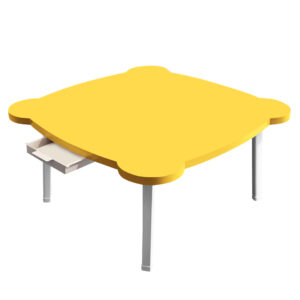 SOGA Yellow Minimalist Cat Ear Portable Floor Table Small Space-Saving Mini Desk Home Decor, Desks & Computer Tables, , , , ,  - NZ DEPOT 1