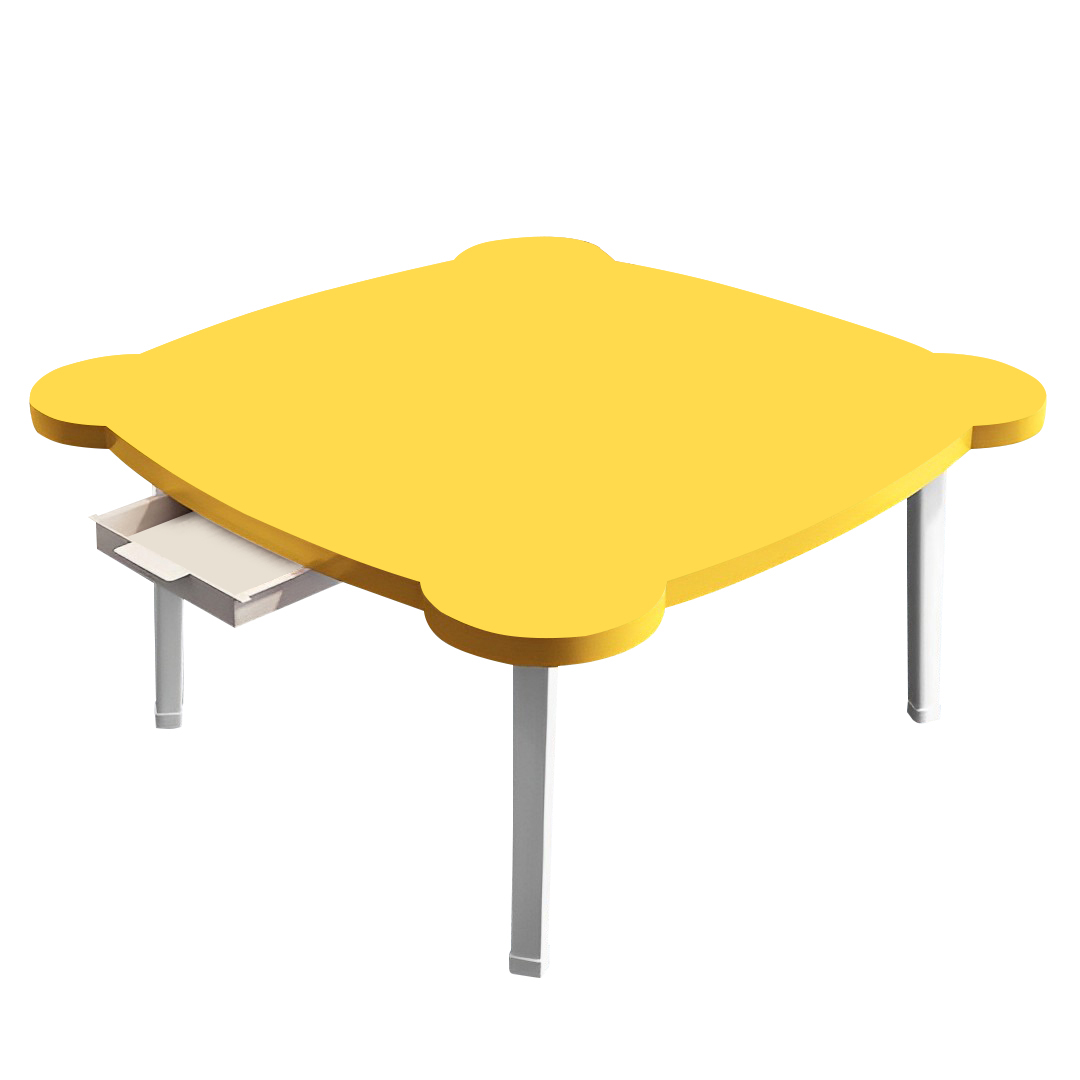 Soga Yellow Minimalist Cat Ear Portable Floor Table Small Space-Saving Mini Desk Home Decor, Desks &Amp; Computer Tables, , , , ,  - Nz Depot 1